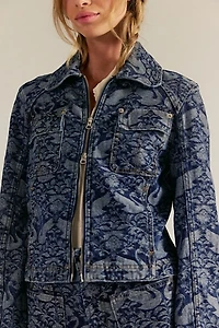We The Free River Denim Printed Jacket