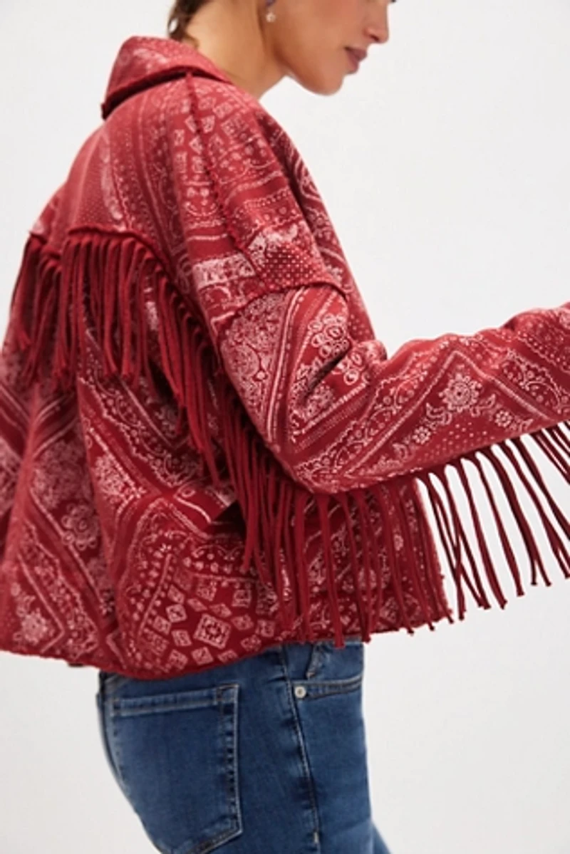 Ragabond Wyatt Bandana Fringe Cardi