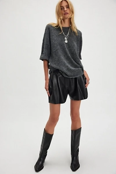 Norma Kamali Menswear Vegan Pleated Shorts