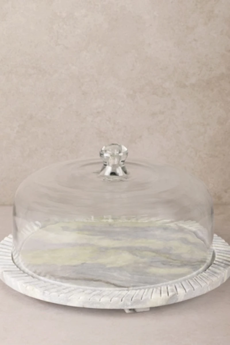 GAURI KOHLI Blinq Onyx Serving Board with Cloche