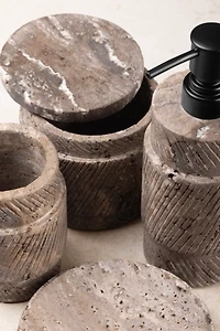 GAURI KOHLI Tallinn Travertine Bath Accessories