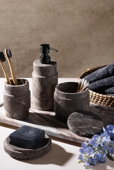 GAURI KOHLI Tallinn Travertine Bath Accessories