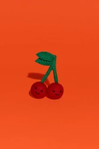 Ware of the Dog Wool Cherries Cat Toy