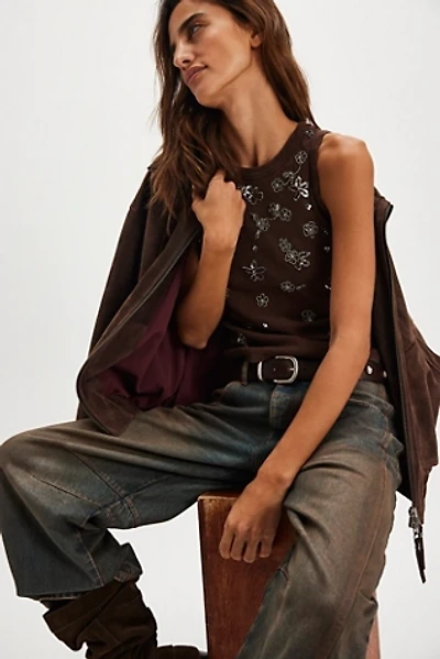 Lex Embellished Rib Tank