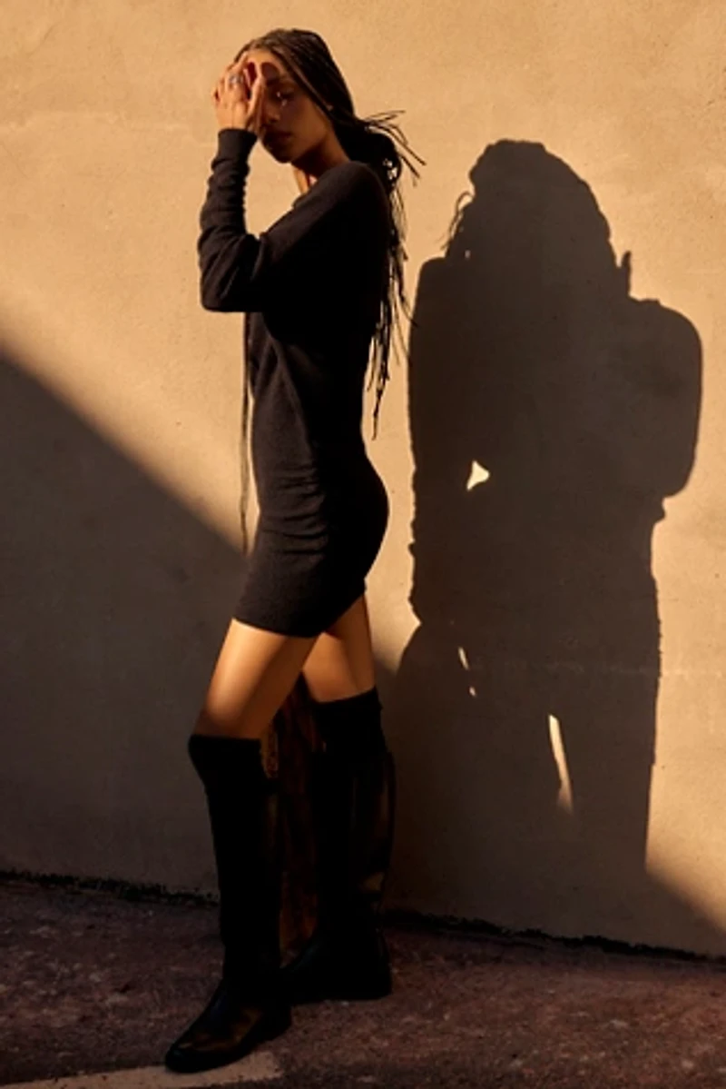 Double Take Sweater Mini Dress