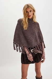Emma Knitted Cropped Poncho