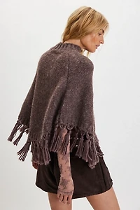 Emma Knitted Cropped Poncho