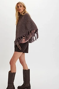 Emma Knitted Cropped Poncho