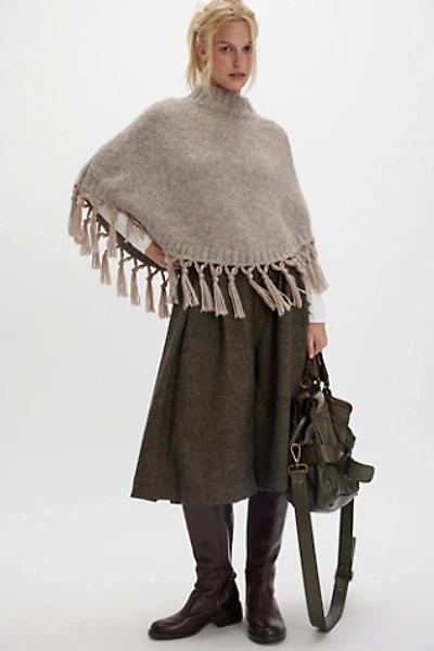 Emma Knitted Cropped Poncho