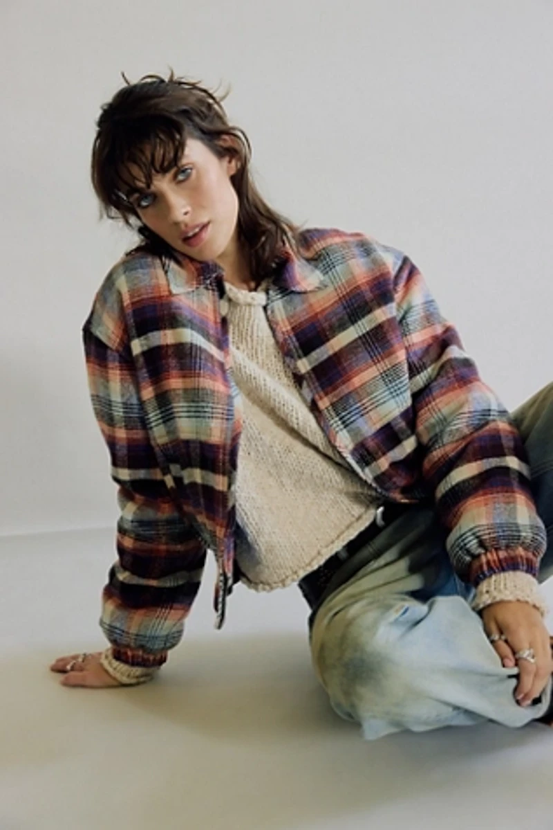 We The Free Birdie Flannel Track Jacket