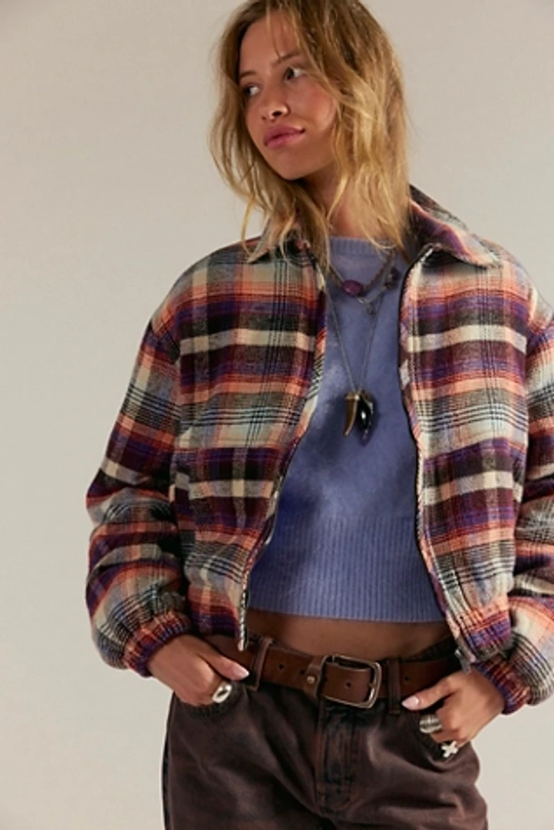 We The Free Birdie Flannel Track Jacket