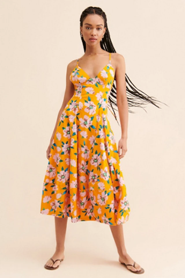 salvador midi dress free people Salvador Printed Midi Dress