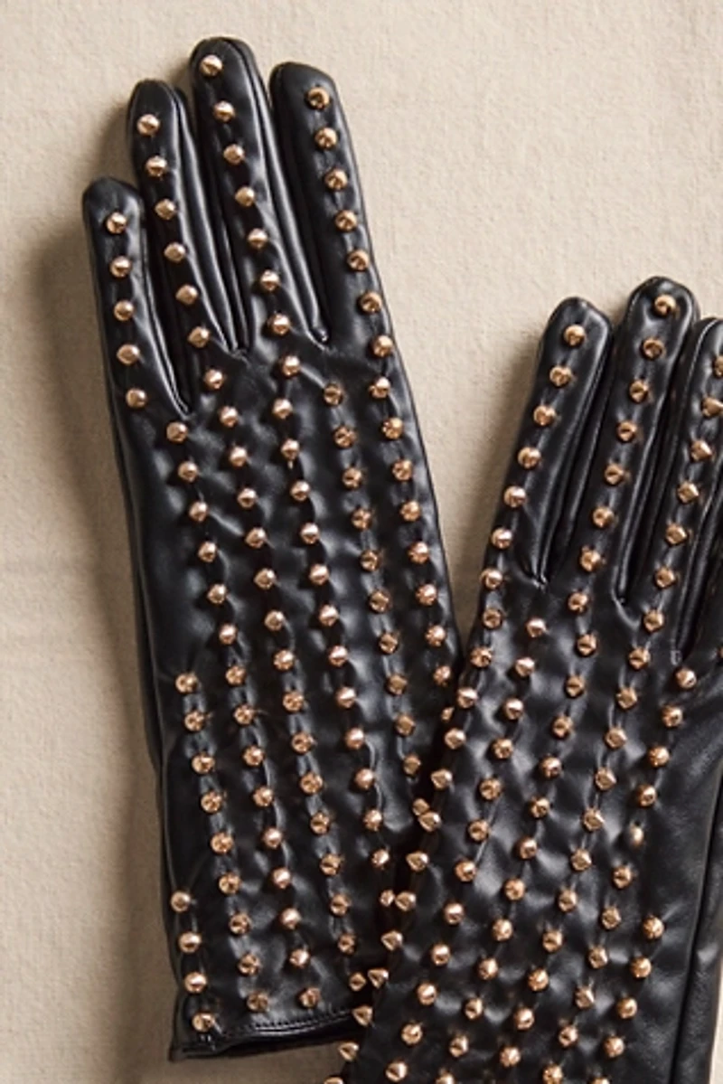 All Over Studded Gloves