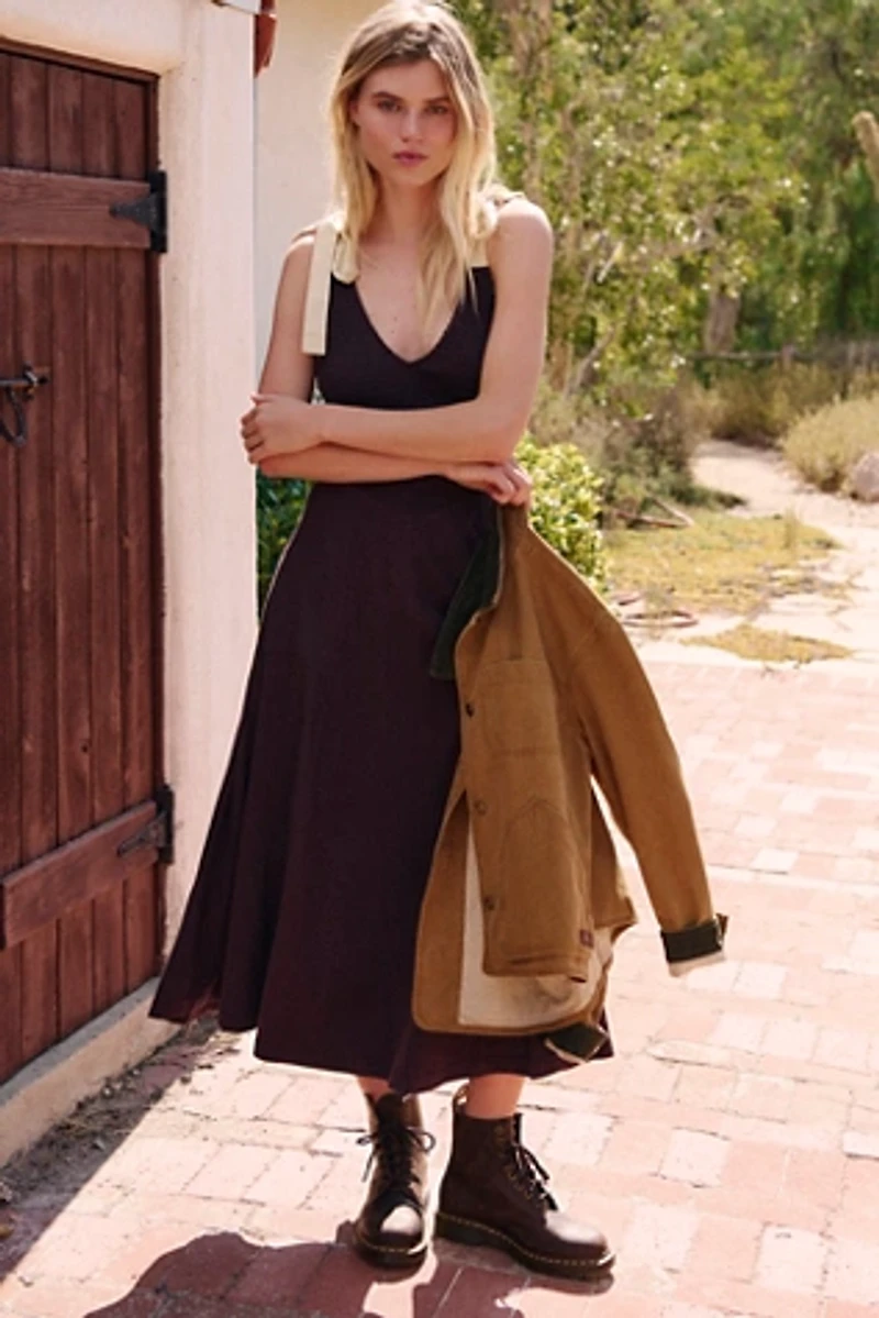 Cecelia Solid Midi Dress