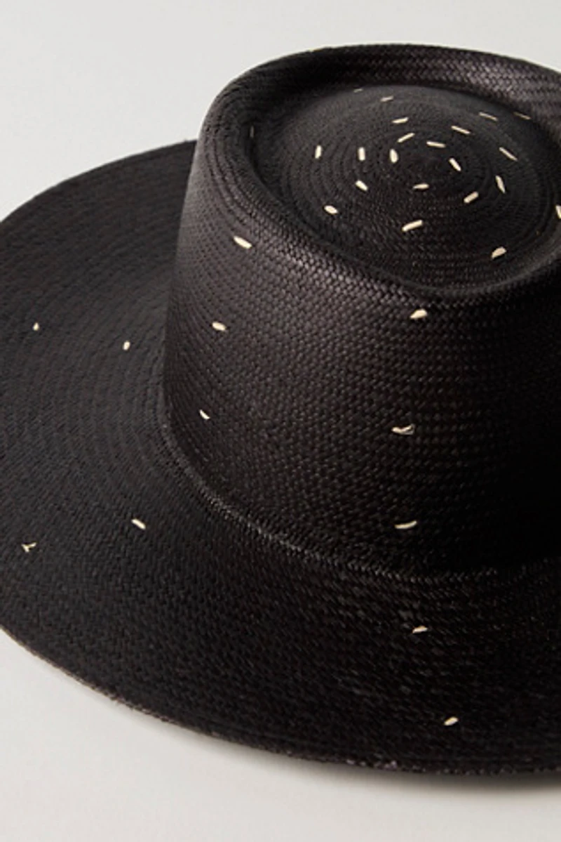 Eleganica Tropical Noche Panama Wide Brim Hat