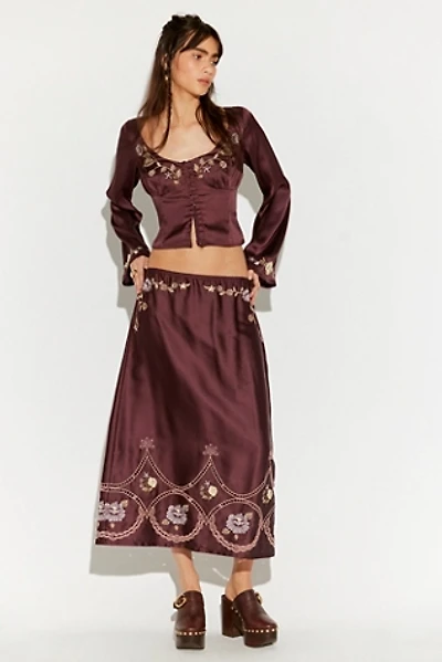 Autumn Bloom Midi Skirt Set