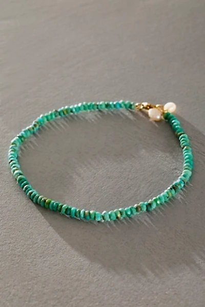 Atma Prema Turquoise & Pearl Charm Anklet
