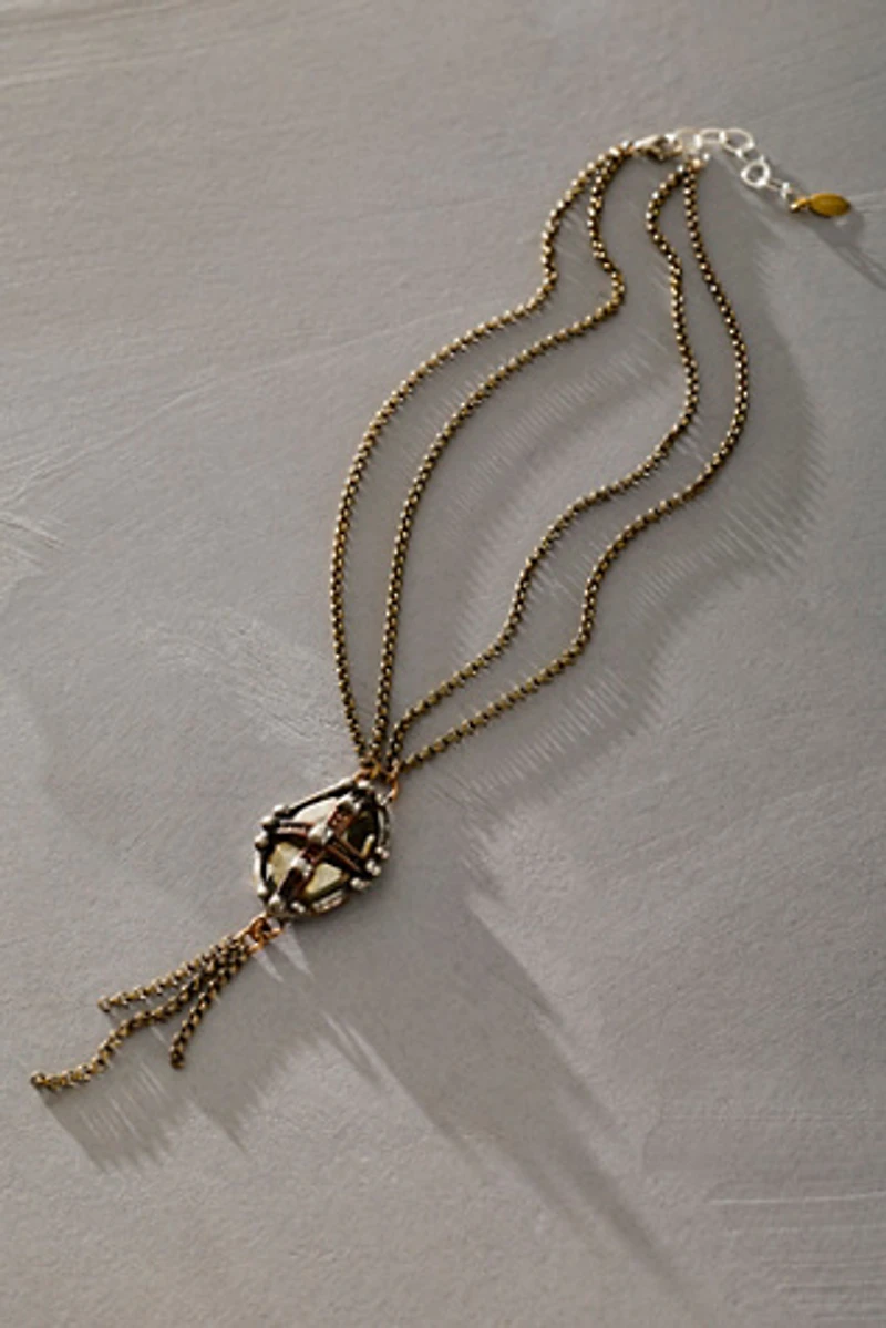 Mikal Winn Caged Stone Necklace