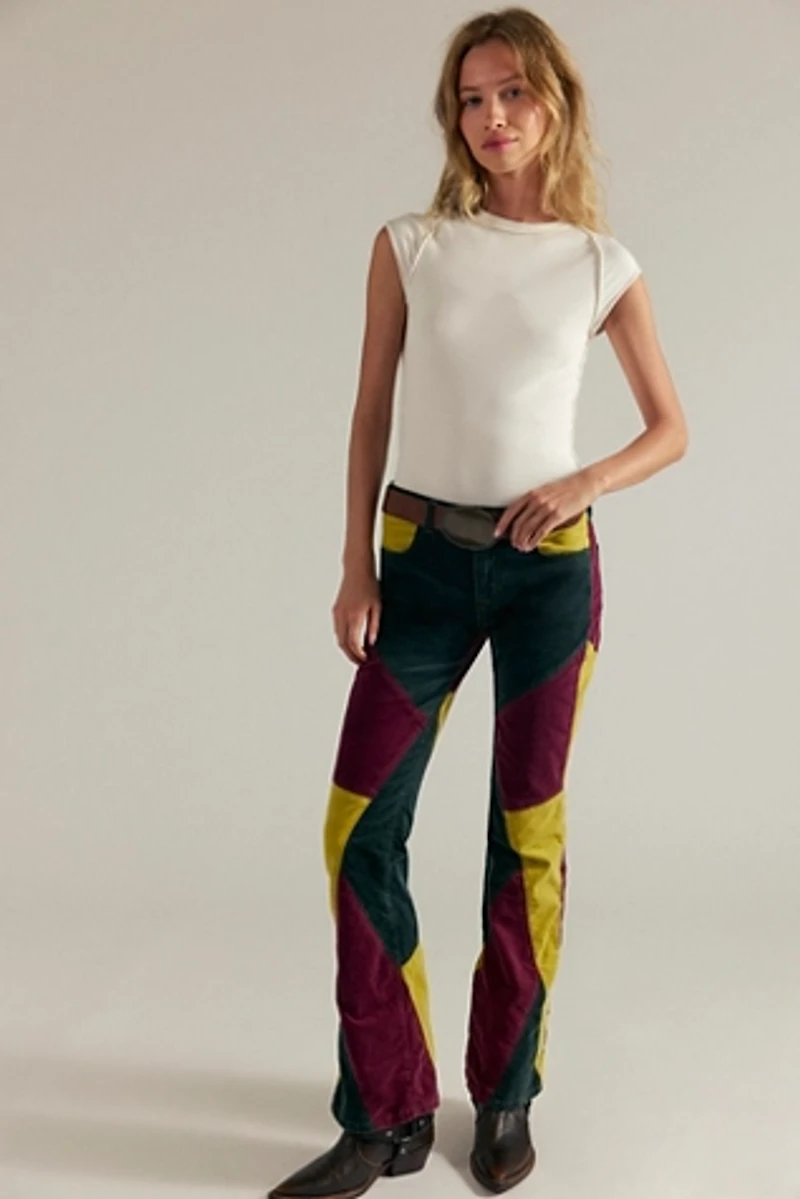 We The Free On Your Side Cord Patched Bootcut Jeans