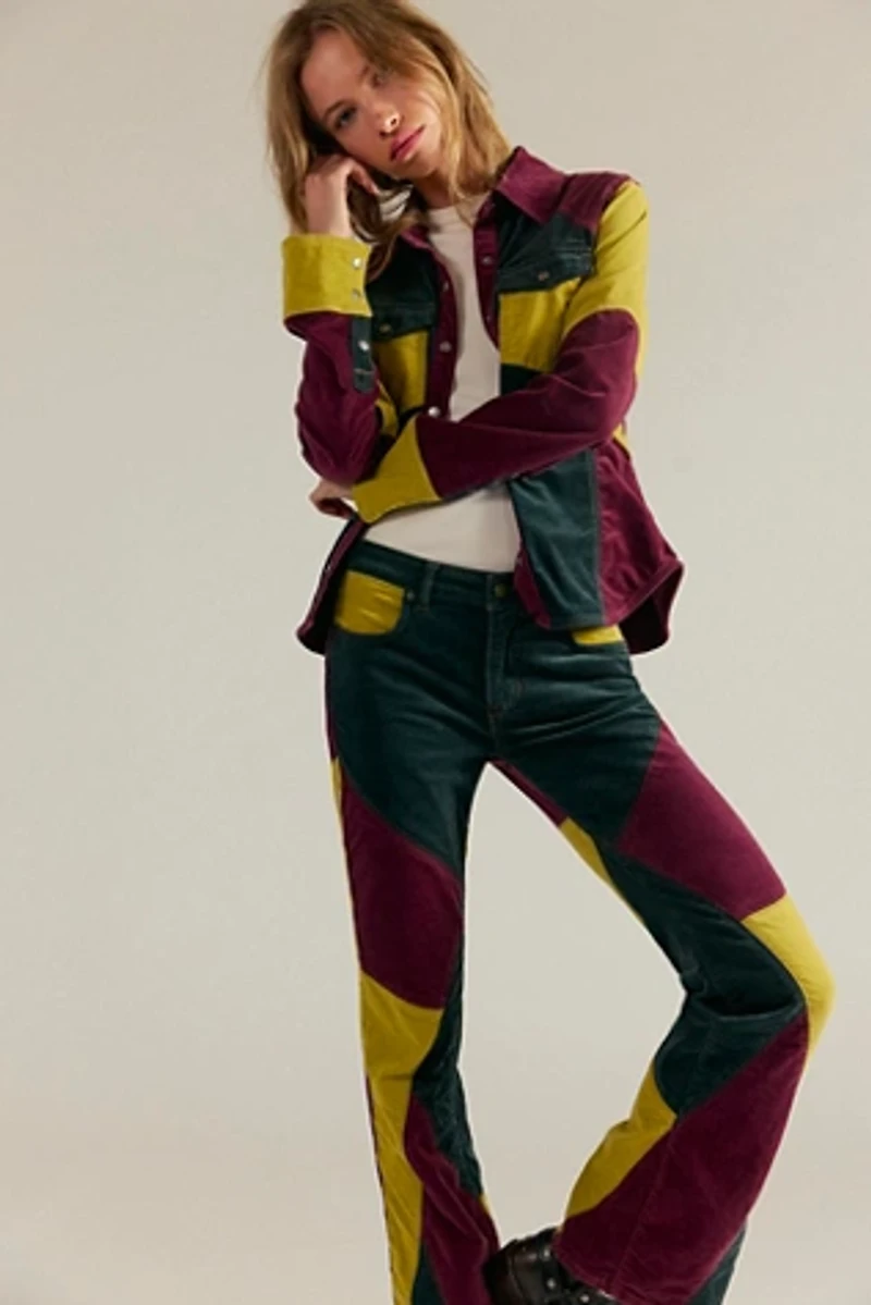 We The Free On Your Side Cord Patched Bootcut Jeans