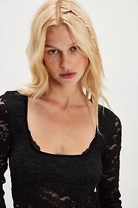 Kira Lace Long Sleeve Top