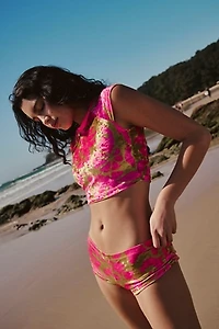free-est Dixie Printed Velvet Swim Shortie