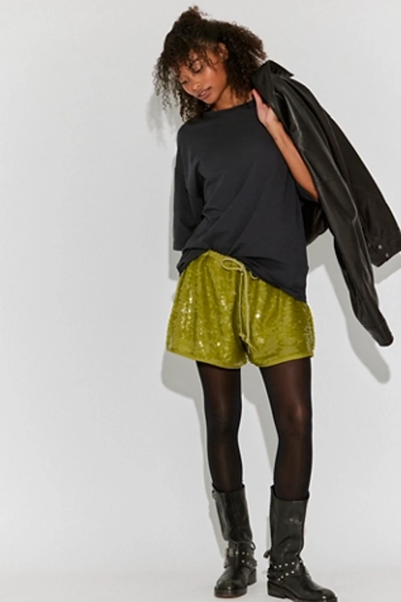 Wisteria Sequin Shorts