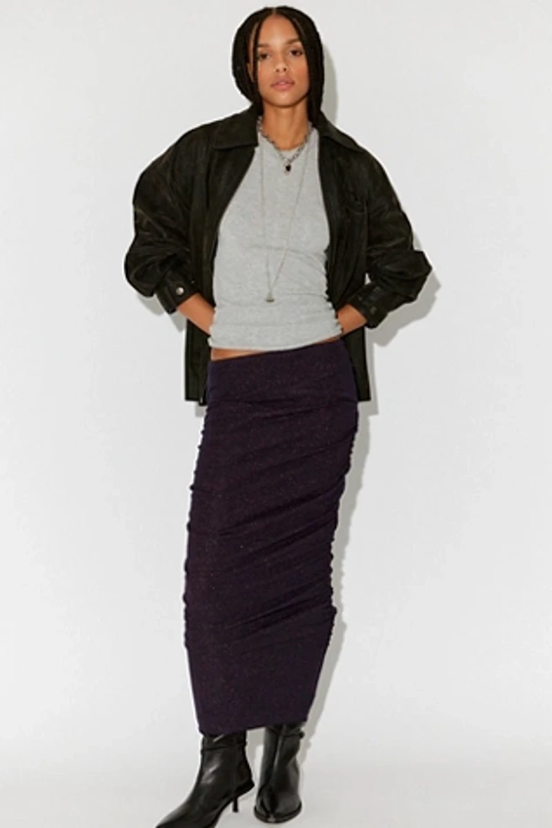 After Hours Lurex Midi Skirt