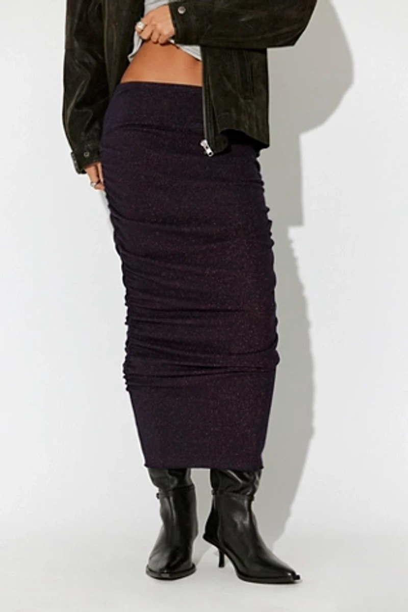 After Hours Lurex Midi Skirt