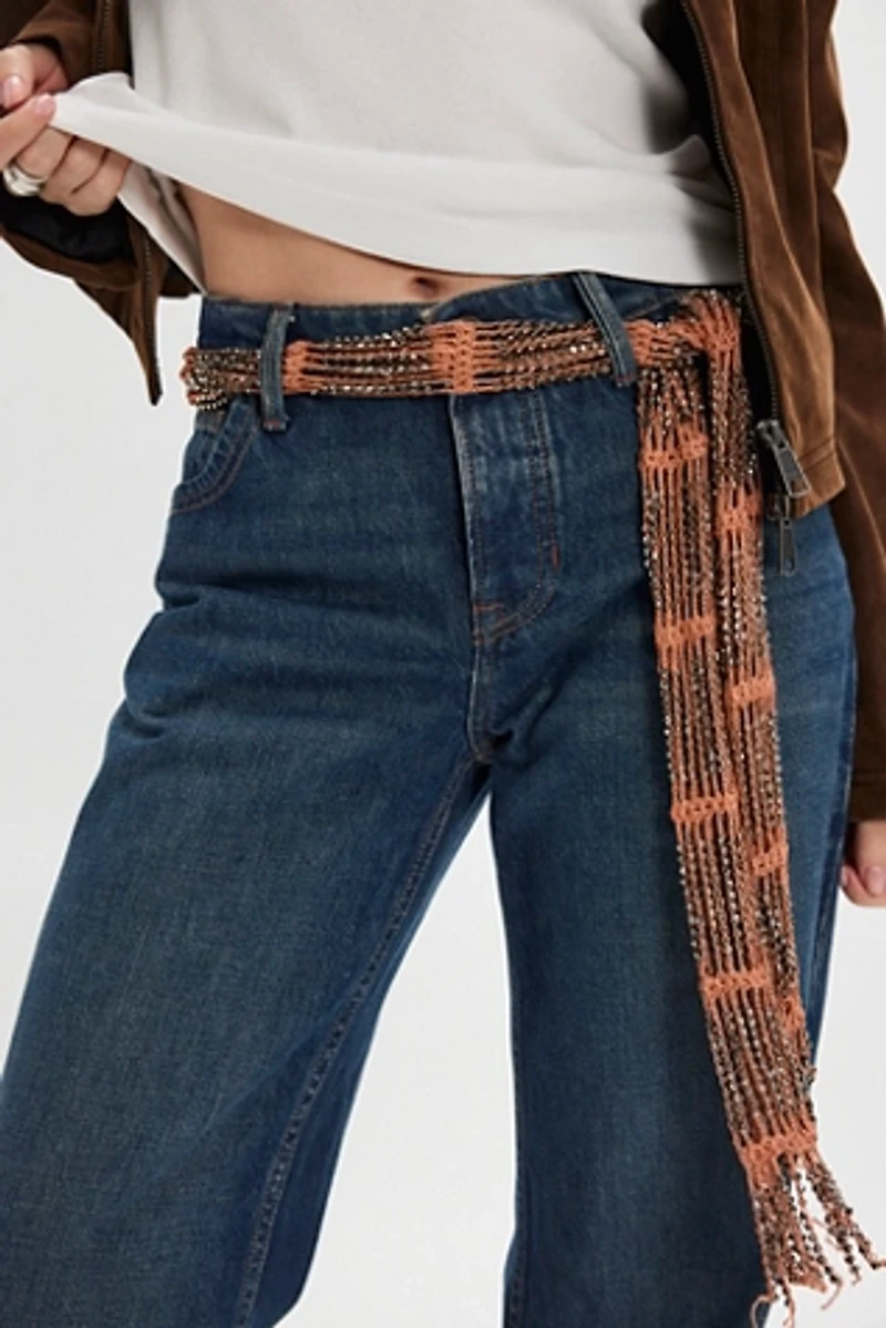 Damsel Metallic Wrap Belt