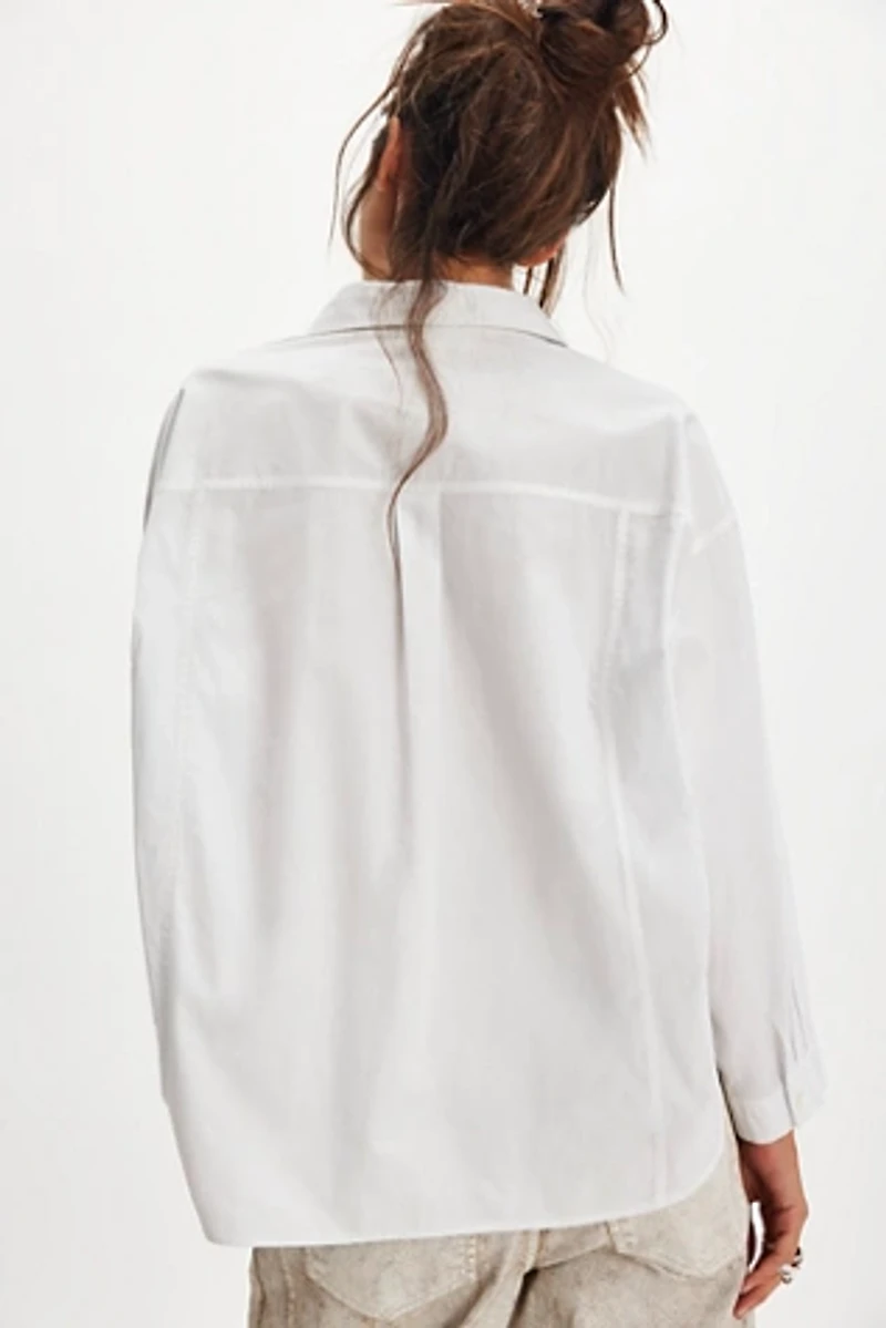 Nigel Preston Embellished Bow Button Down Shirt