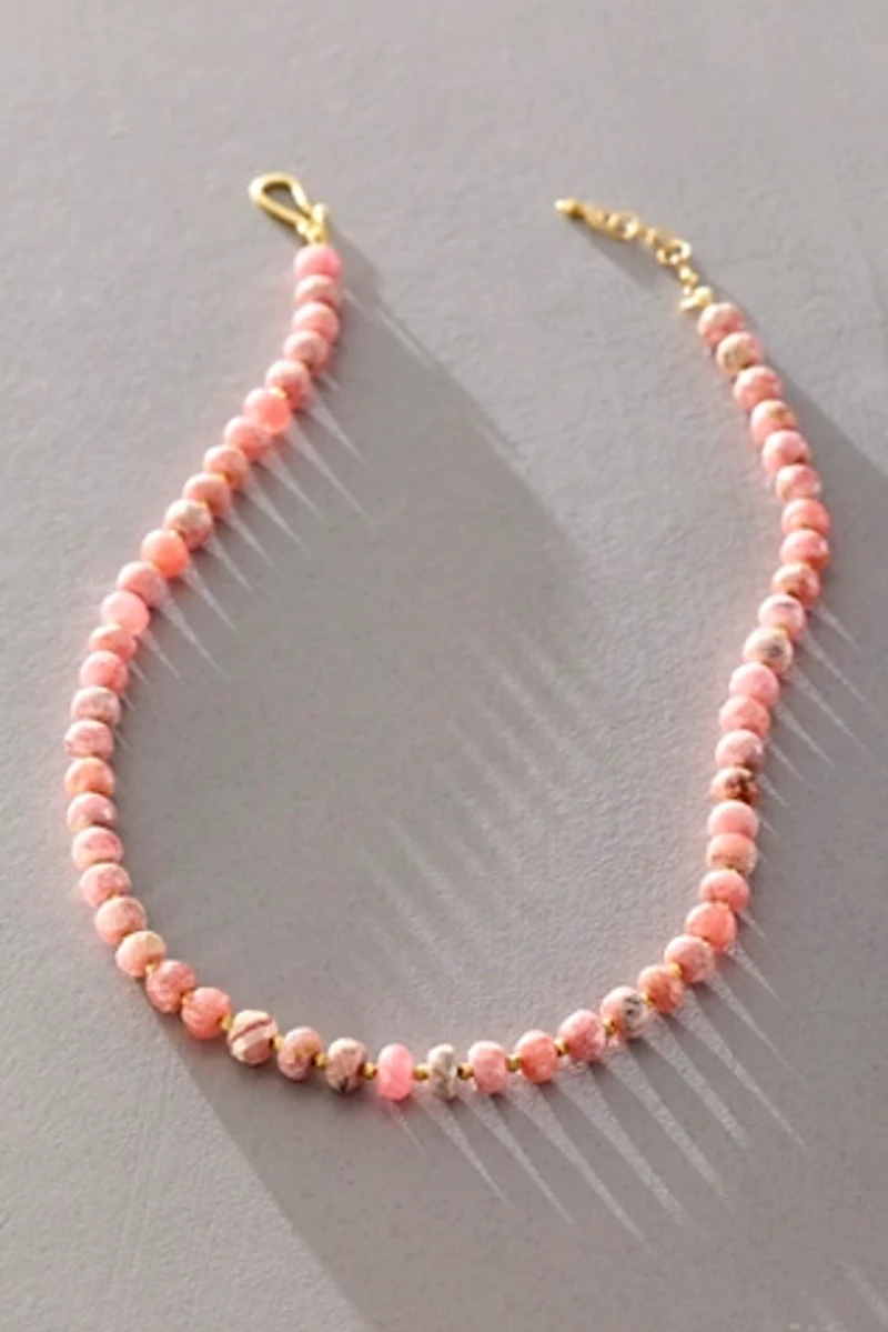 Robindira Unsworth Pink Opal Beaded Necklace