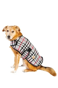 Chilly Dog Steel Tartan Plaid Coat