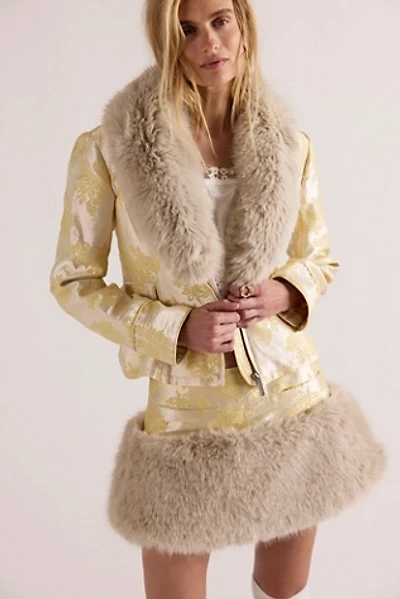 Laluna Faux Fur Mini Skirt