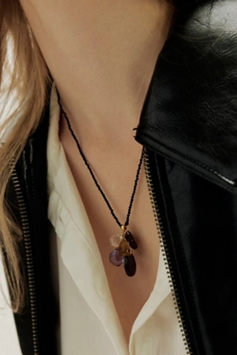 Chan Luu Beaded Cluster Necklace