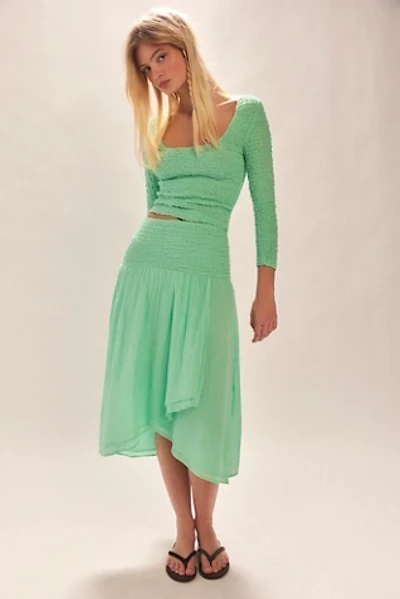 Pucker Me Up Midi Skirt Set