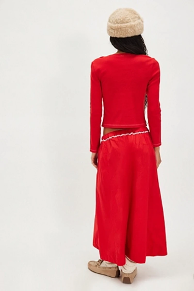 Candy Cane Lane Midi Skirt Set