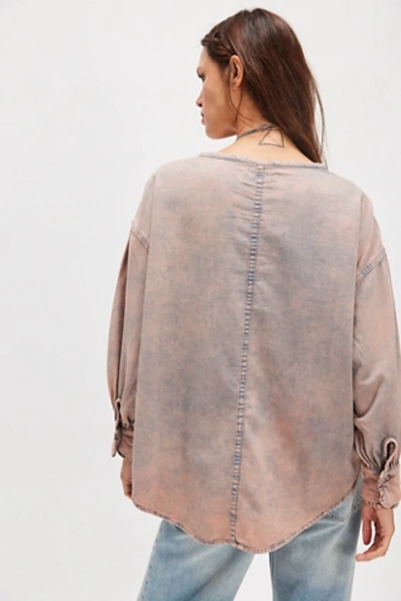 Tricia Fix Studded Denim Dreaming Top