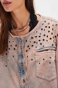 Tricia Fix Studded Denim Dreaming Top