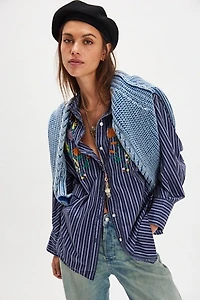 Tricia Fix Embroidered Sabine Striped Top