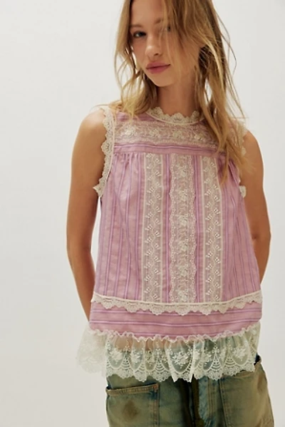 Anna Sui Victorian Striped Top