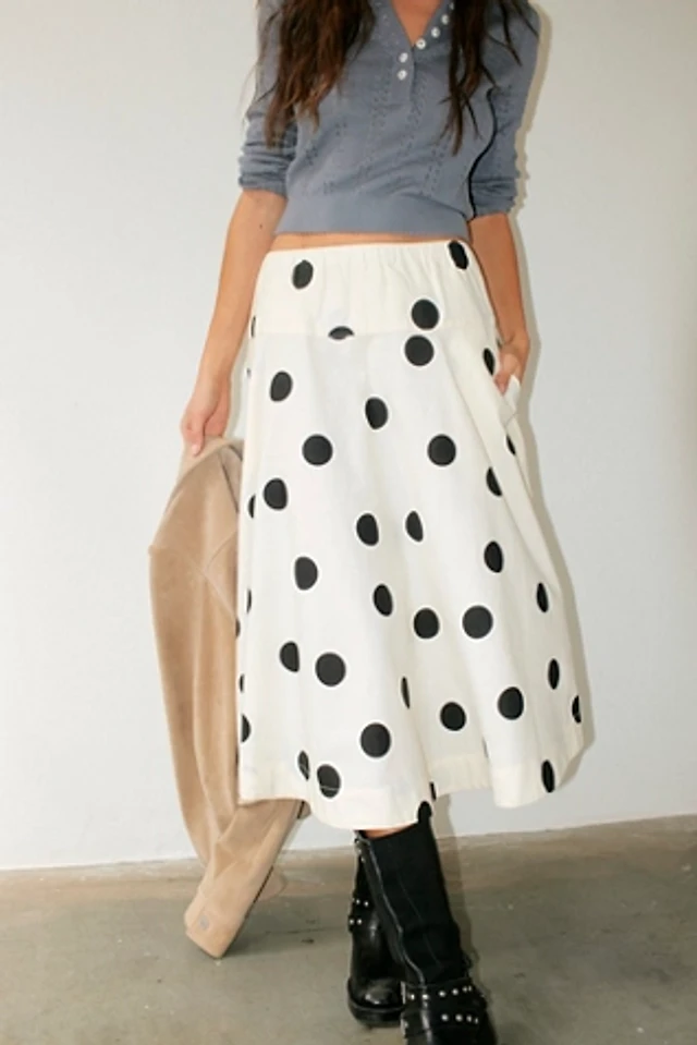 Glamorous White Cotton-Blend Drop-Waist Midi Dress | Pacific City