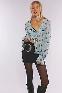 Fearless Long Sleeve Printed Top