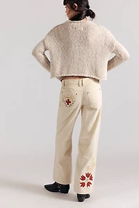 We The Free Tennessee Low-Rise Embroidered Corduroy Jeans