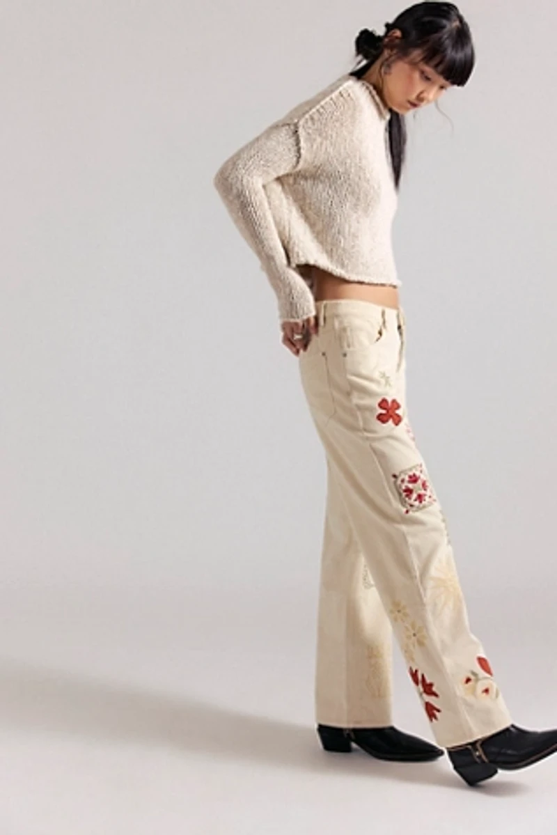 We The Free Tennessee Low-Rise Embroidered Corduroy Jeans