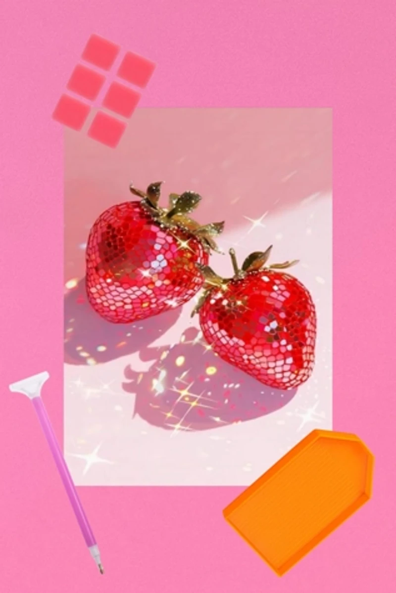 Golden Hour Designs Disco Strawberry Diamond Art Painting Kit