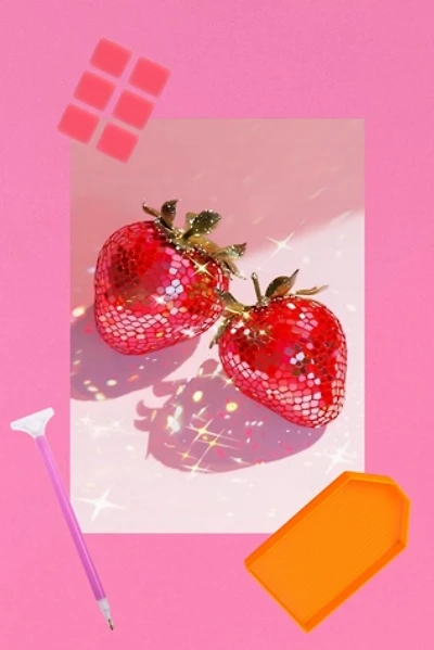 Golden Hour Designs Disco Strawberry Diamond Art Painting Kit