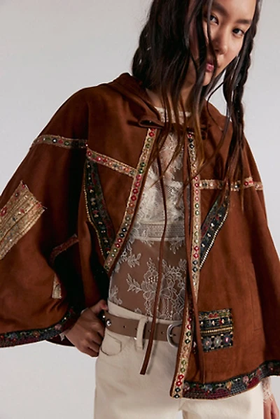 Nigel Preston Suede Embroidered Cape