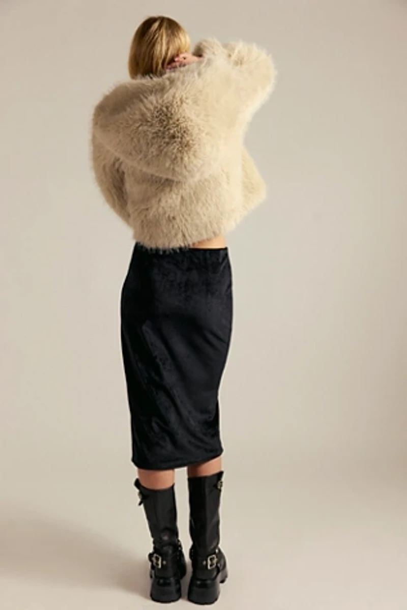 Dolan Velour Column Skirt