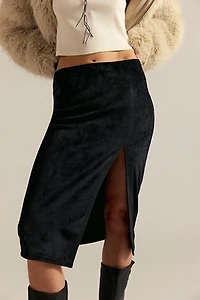 Dolan Velour Column Skirt